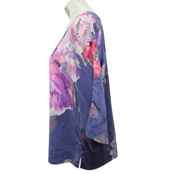Soft Surroundings Lizette Top Marseille Floral Exploded Large linen blend - Picture 6 of 12
